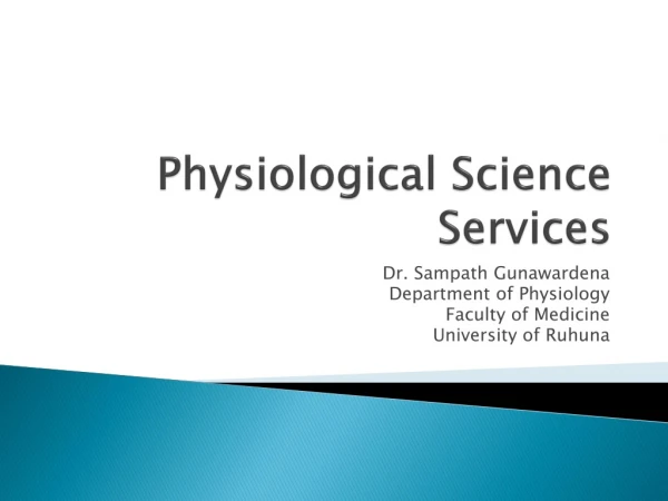 Physiological Science Services