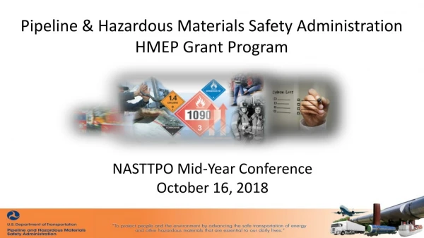 Pipeline &amp; Hazardous Materials Safety Administration HMEP Grant Program