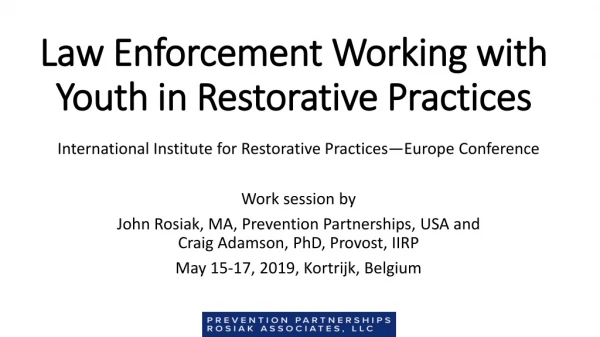 Law Enforcement Working with Youth in Restorative Practices