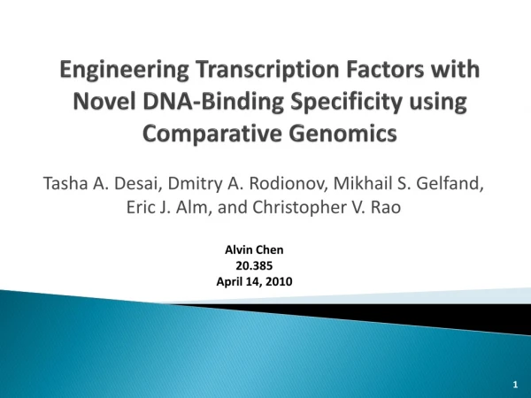 Engineering Transcription Factors with Novel DNA-Binding Specificity using Comparative Genomics