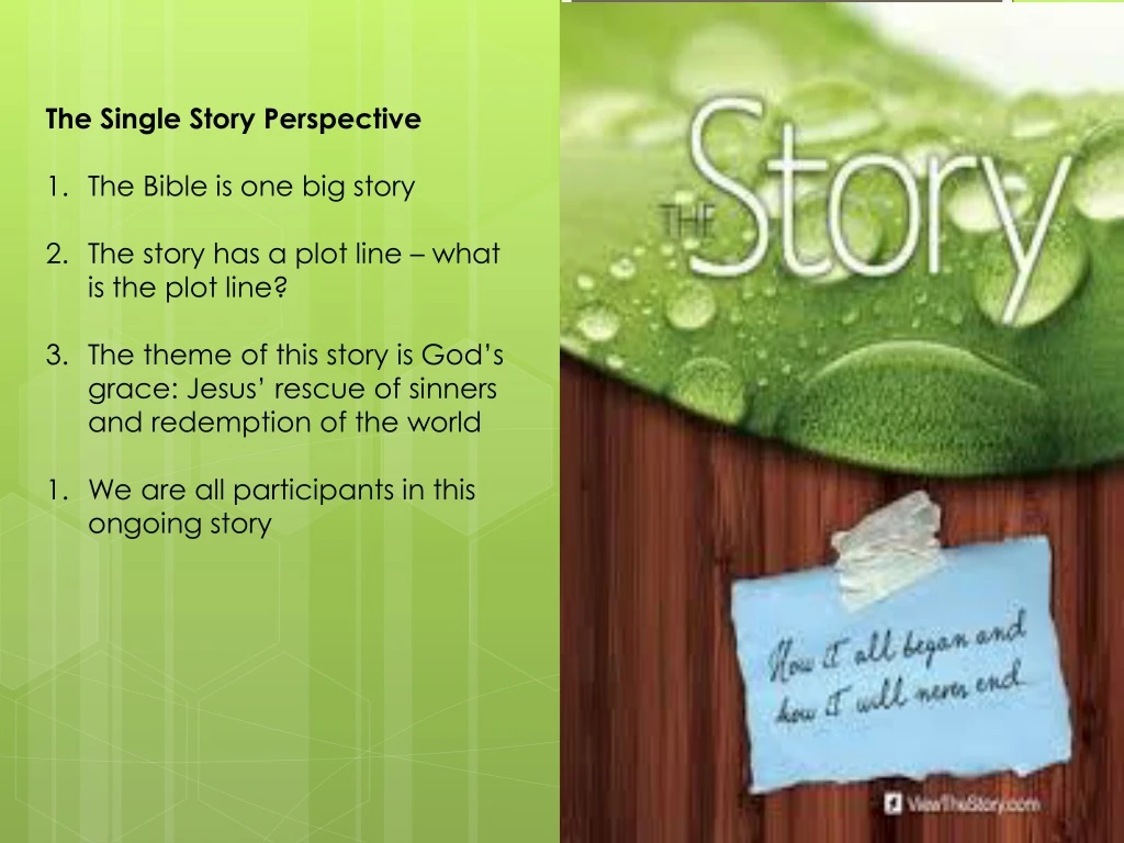 the single story perspective the bible