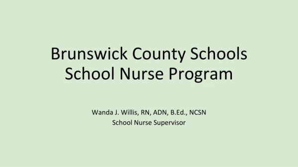 Brunswick County Schools School Nurse Program