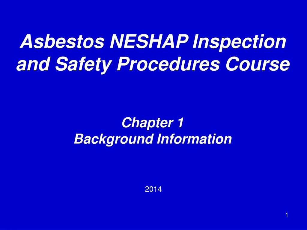asbestos neshap inspection and safety procedures