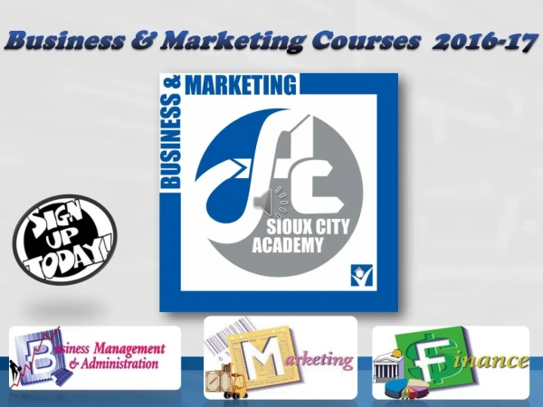Business &amp; Marketing Courses 2016-17