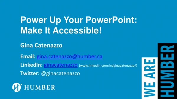 Power Up Your PowerPoint: Make It Accessible!