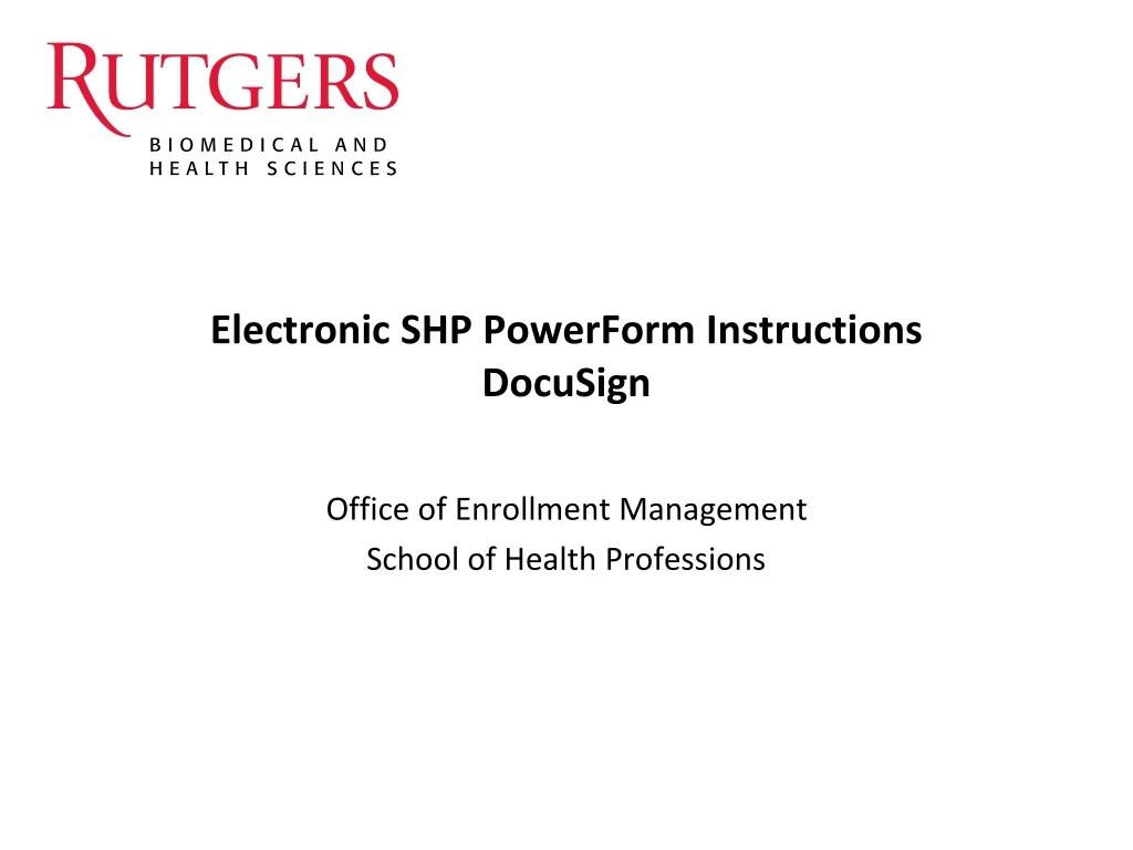 electronic shp powerform instructions docusign