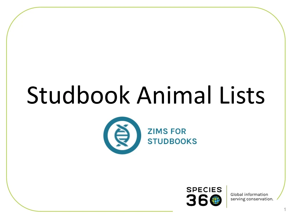 studbook animal lists