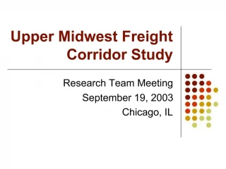 Upper Midwest Freight Corridor Study - slide 1