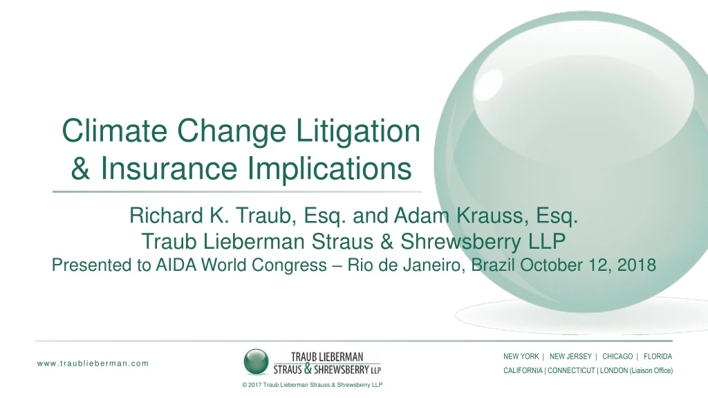 climate change litigation insurance implications
