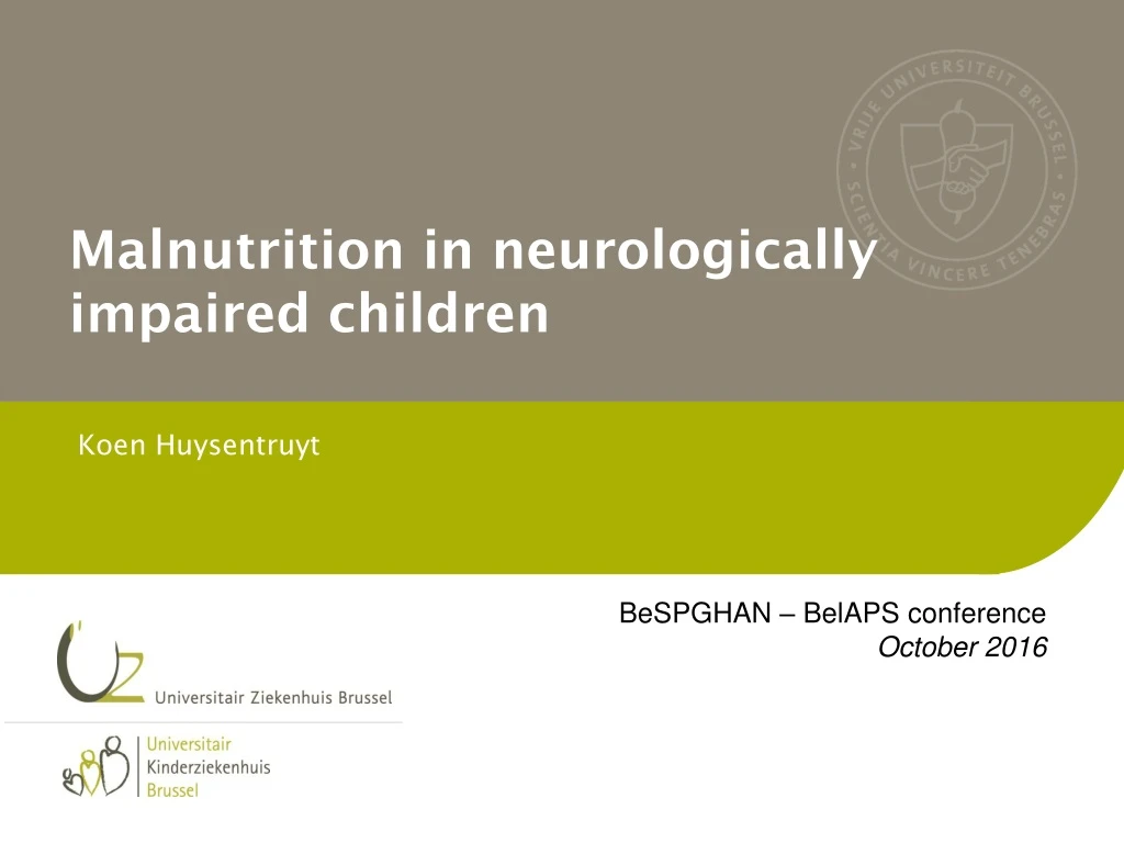 malnutrition in neurologically impaired children