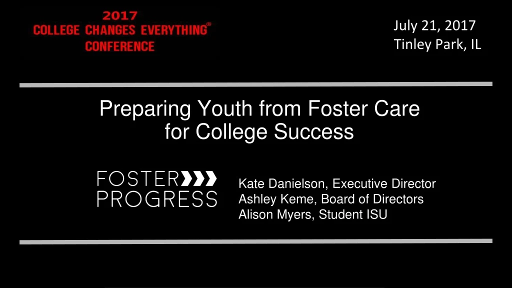 preparing youth from foster care for college success