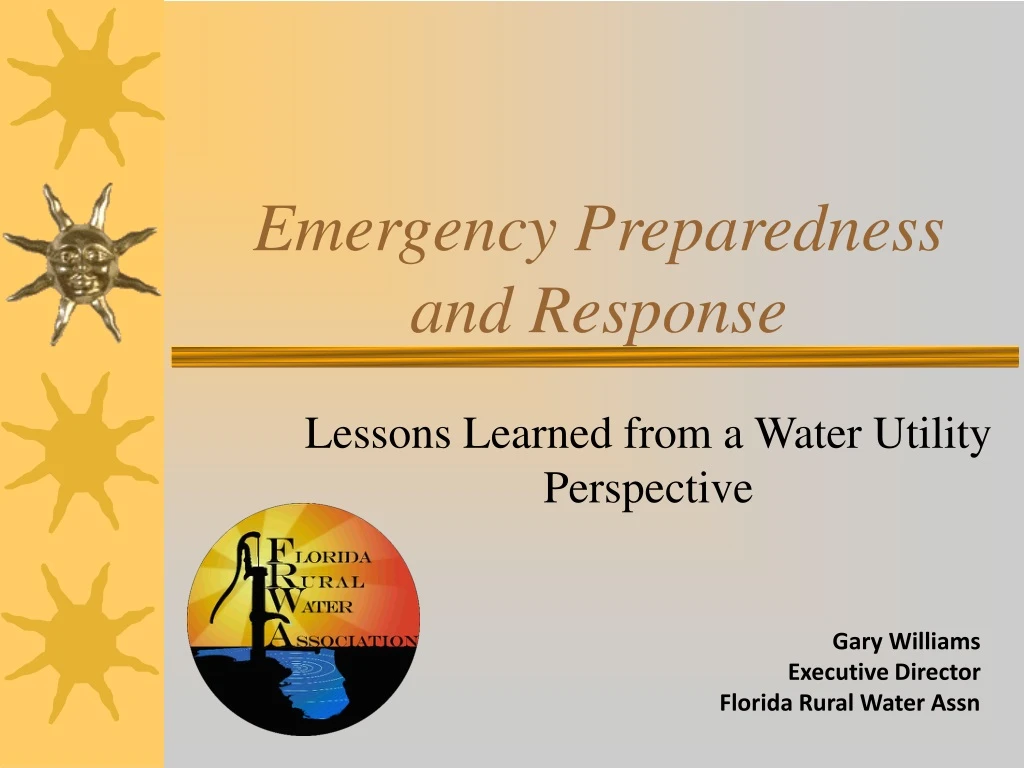 emergency preparedness and response