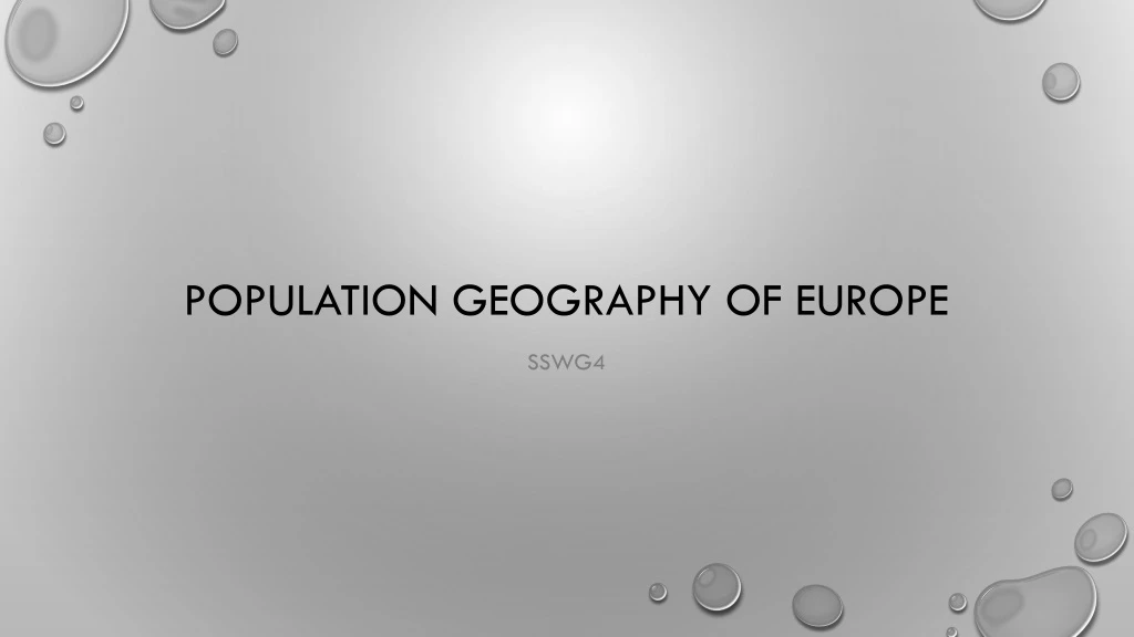 population geography of europe