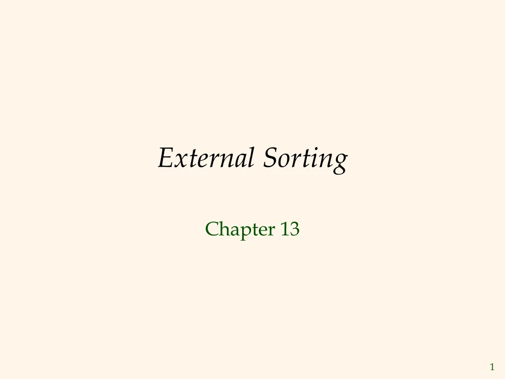 external sorting