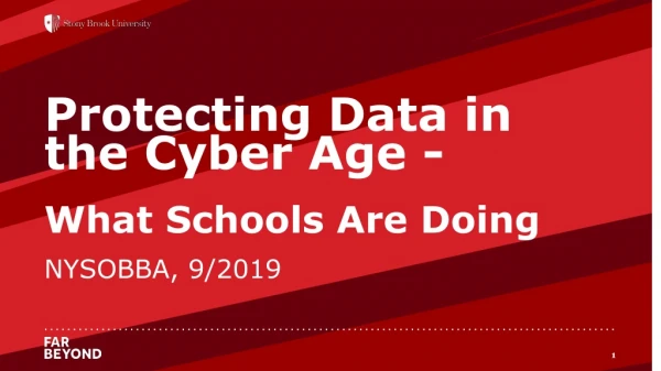 Protecting Data in the Cyber Age - What Schools Are Doing NYSOBBA, 9 /201 9