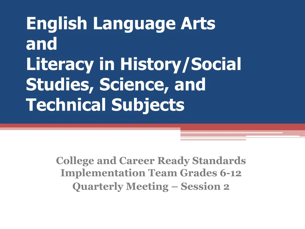 english language arts and literacy in history social studies science and technical subjects