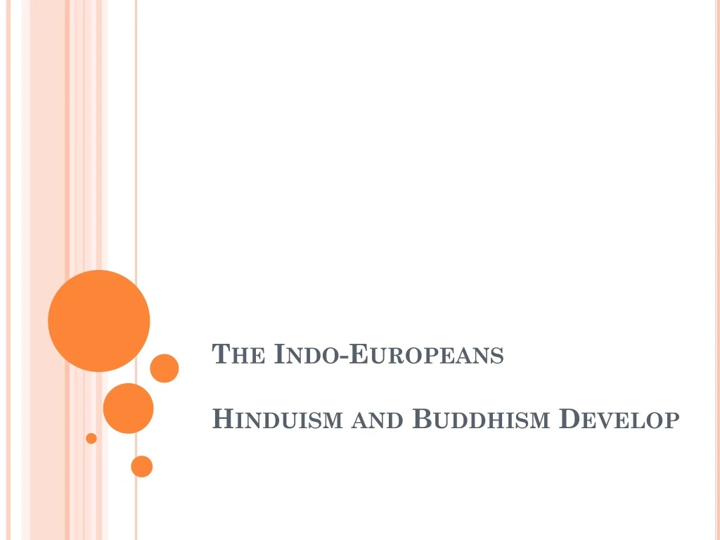 the indo europeans hinduism and buddhism develop