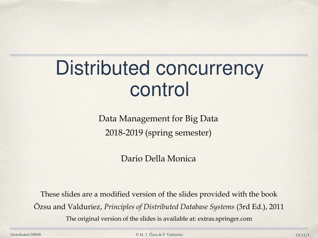 distributed concurrency control