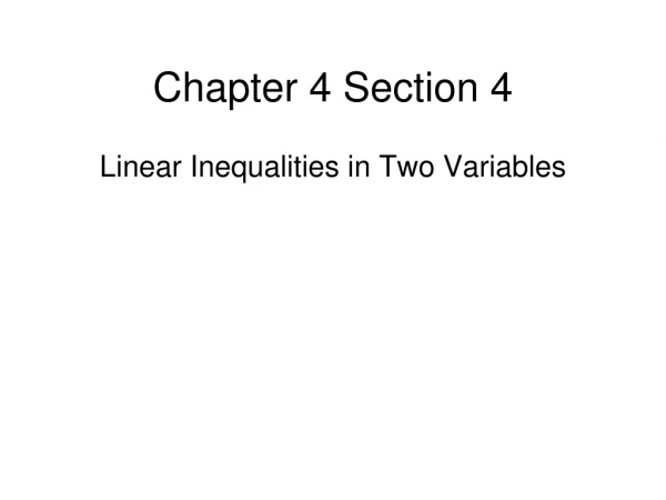 Chapter 4 Section 4