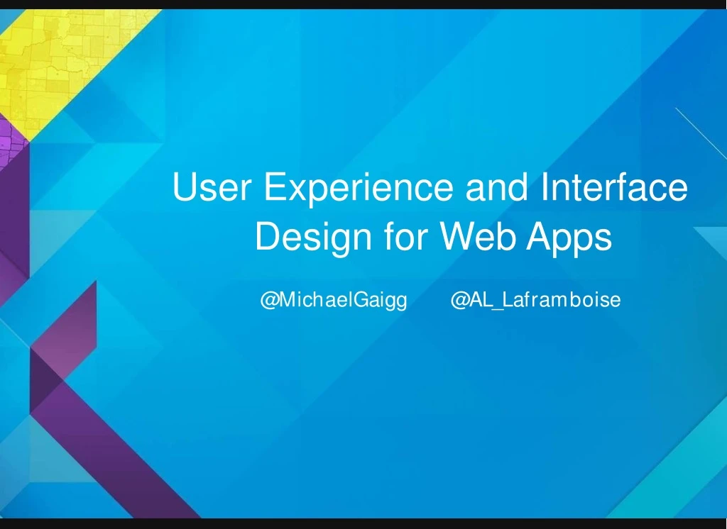 user experience and interface design for web apps