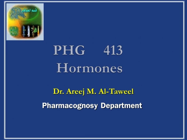 PHG 413 Hormones