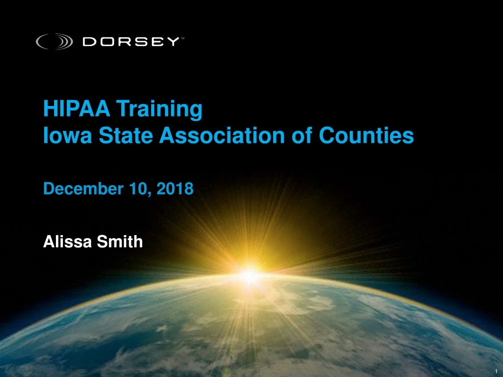 hipaa training iowa state association of counties