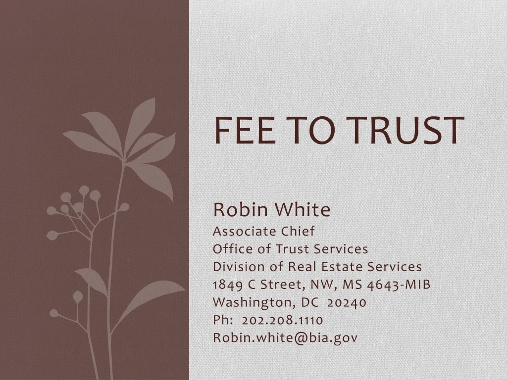 fee to trust
