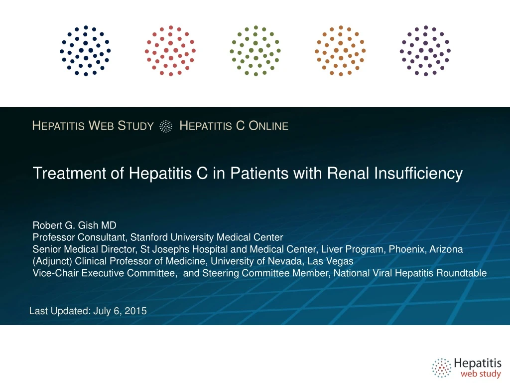 treatment of hepatitis c in patients with renal