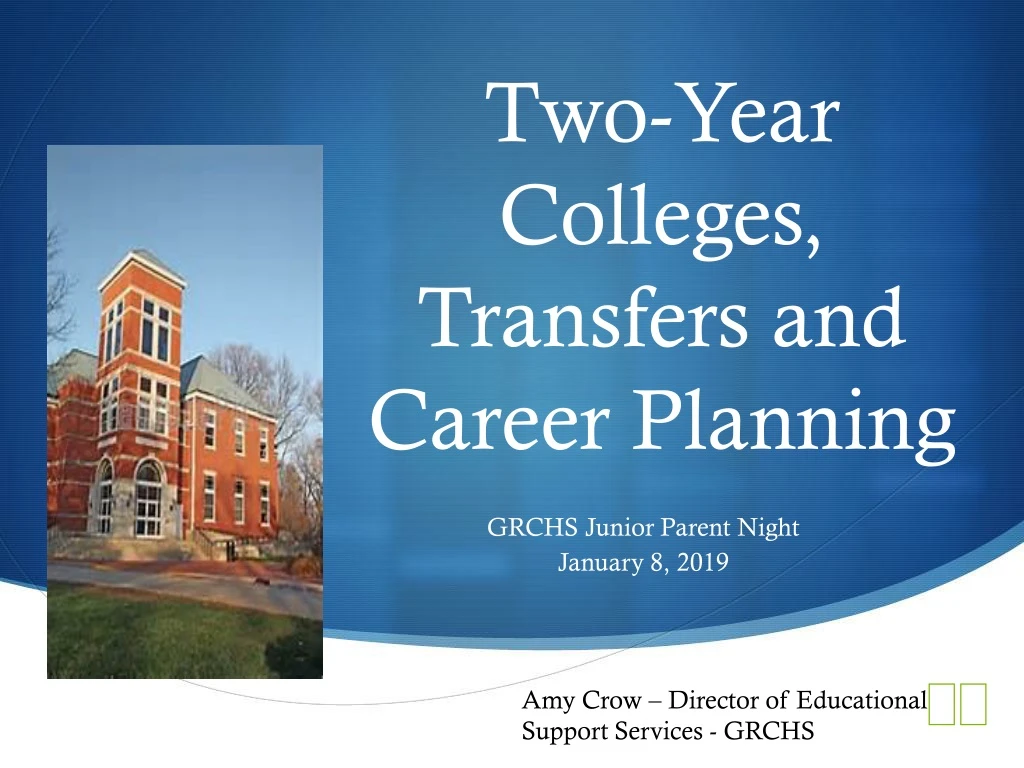 two year colleges transfers and career planning