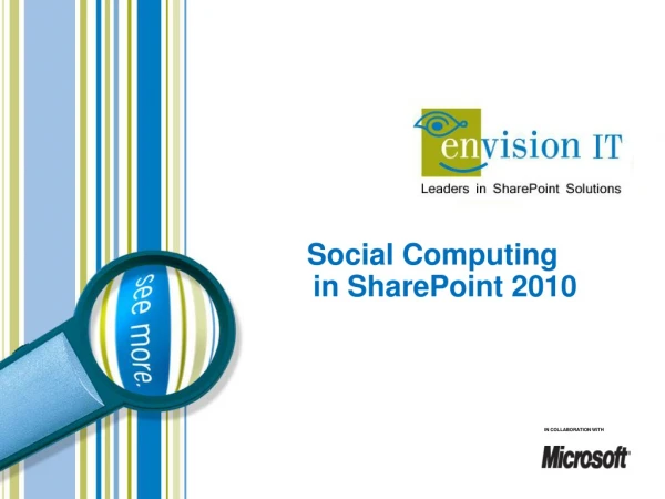 Social Computing in SharePoint 2010
