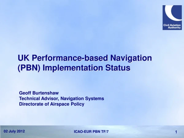 UK Performance-based Navigation (PBN) Implementation Status