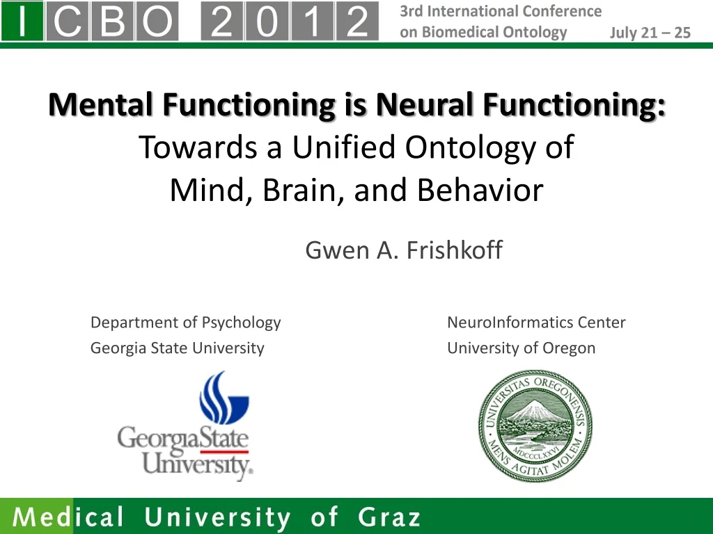 mental functioning is neural functioning towards a unified ontology of mind brain and behavior