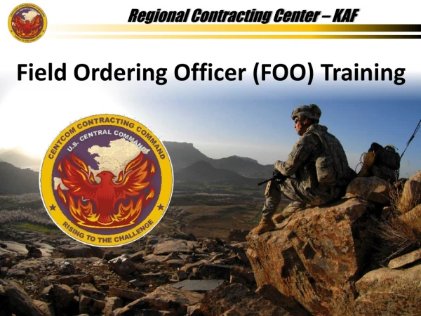 Field Ordering Officer (FOO) Training