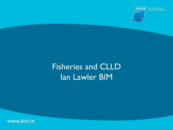 Fisheries and CLLD Ian Lawler BIM