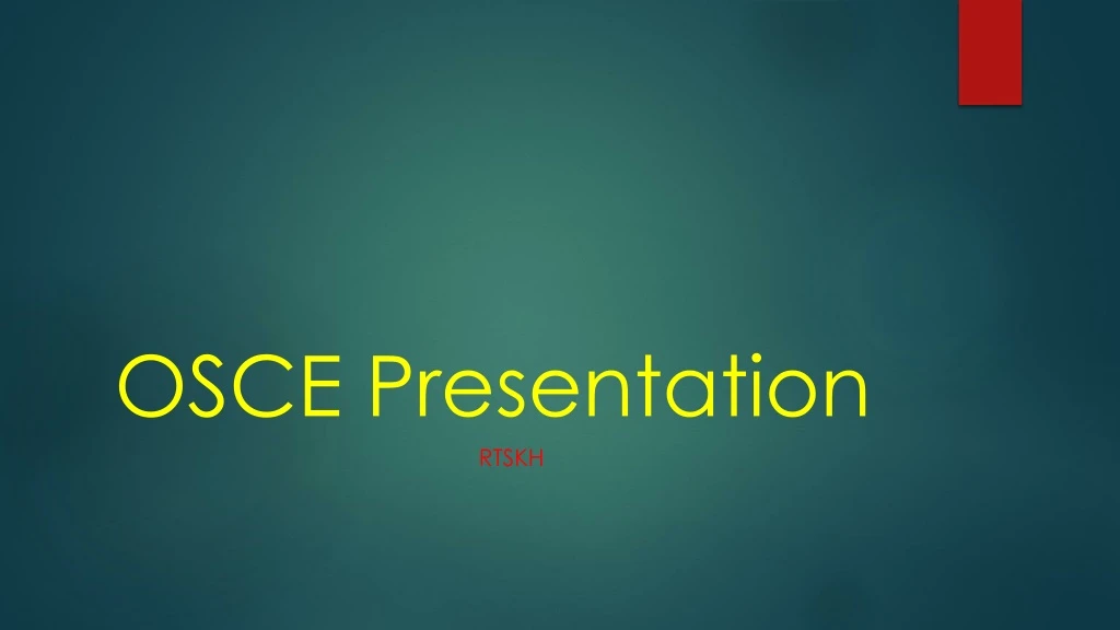 osce presentation