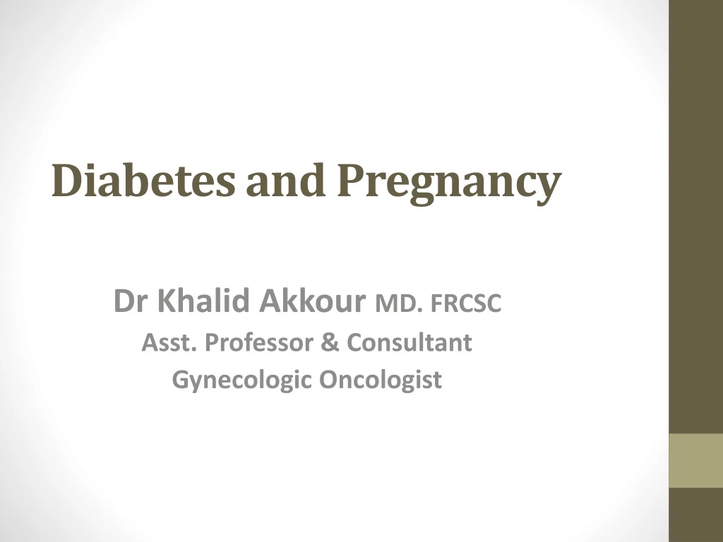 diabetes and pregnancy