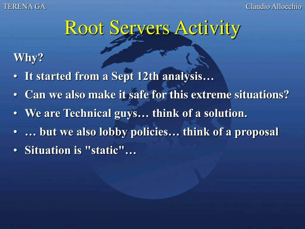 root servers activity