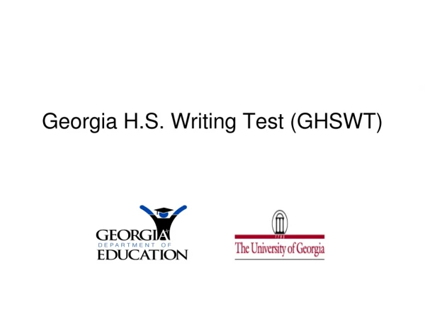 Georgia H.S. Writing Test (GHSWT)