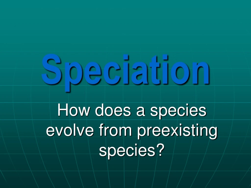 speciation