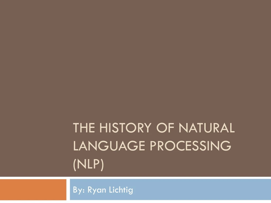 the history of natural language processing nlp