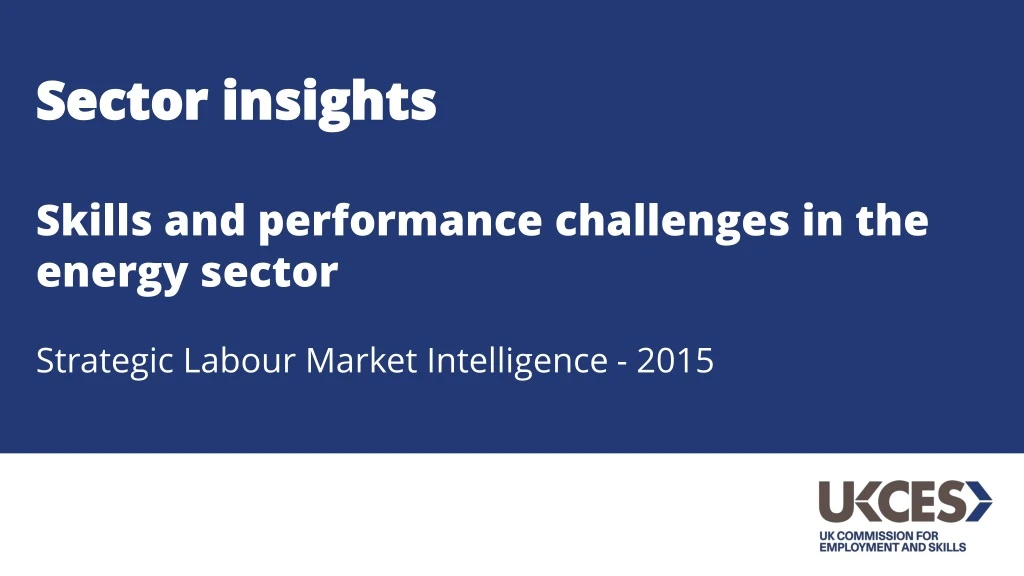 sector insights skills and performance challenges in the energy sector