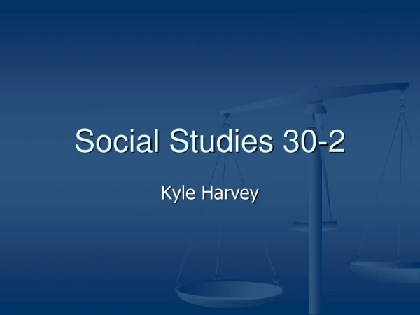 Social Studies 30-2