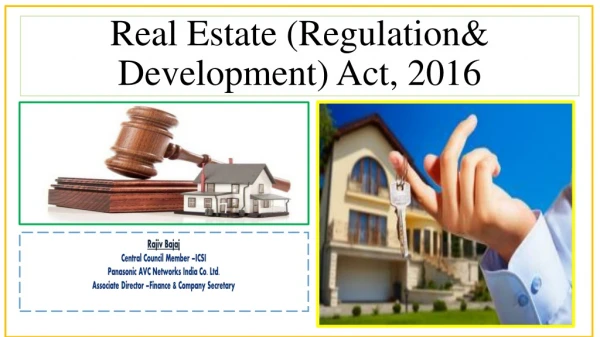 Real Estate (Regulation&amp; Development) Act, 2016