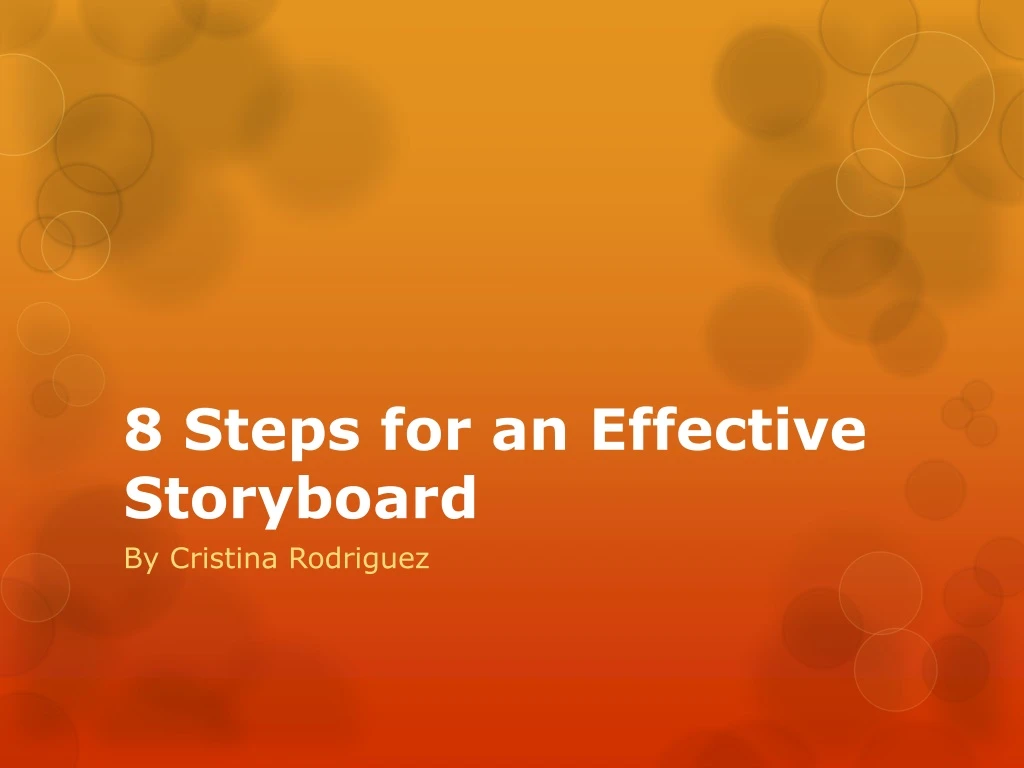 8 steps for an effective storyboard