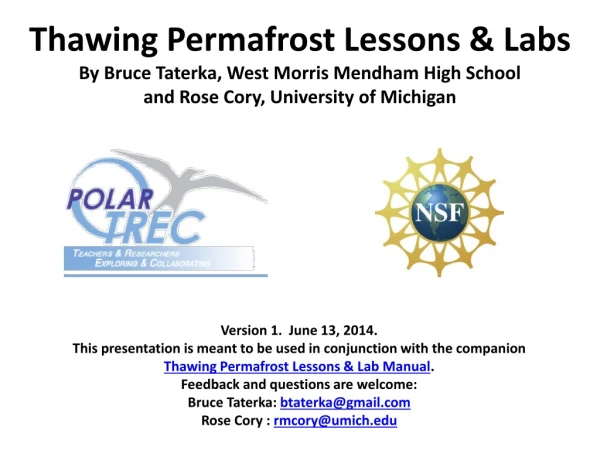 Thawing Permafrost Lessons &amp; Labs By Bruce Taterka, West Morris Mendham High School