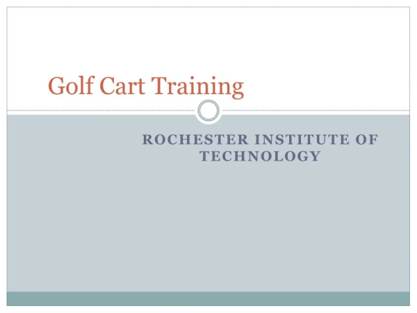 Golf Cart Training