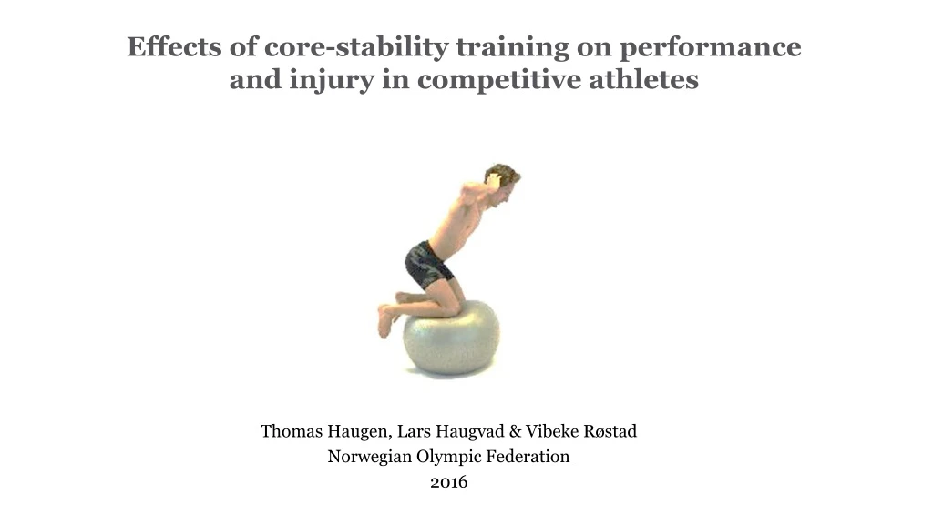 effects of core stability training on performance