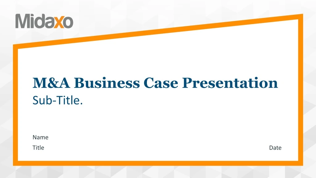 m a business case presentation