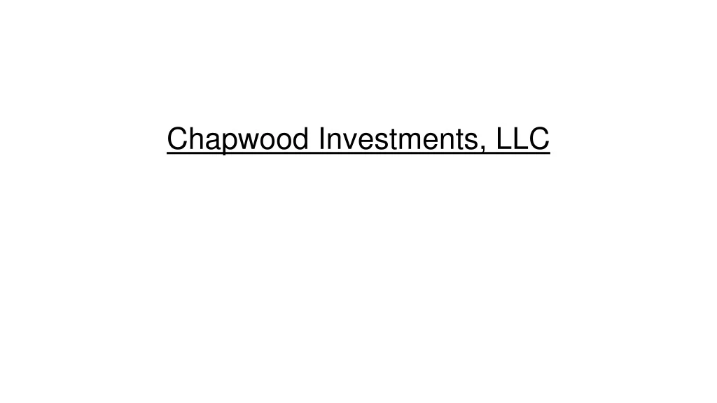chapwood investments llc