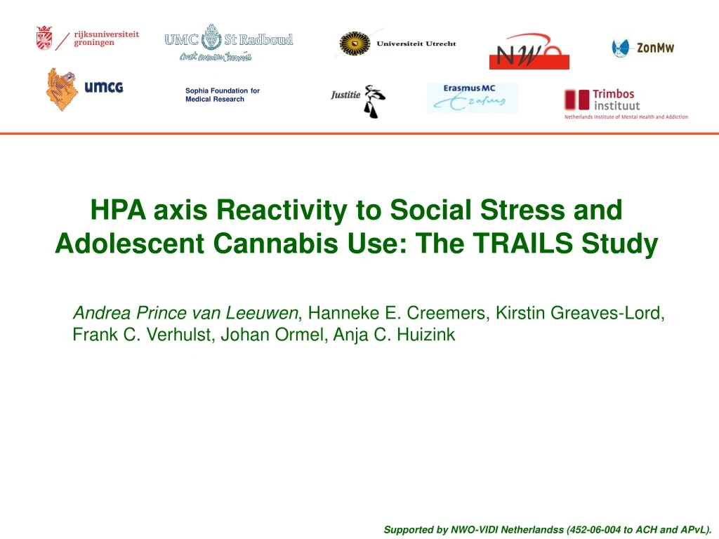 hpa axis reactivity to social stress and adolescent cannabis use the trails study